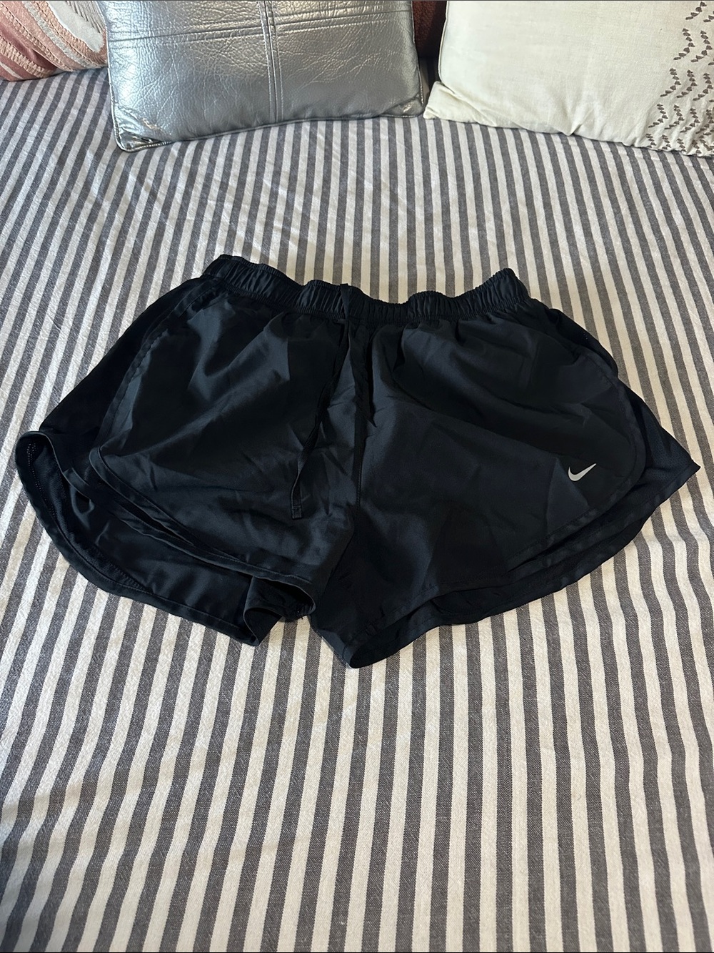 Nike Black Women's Athletic Running Shorts with Swoosh